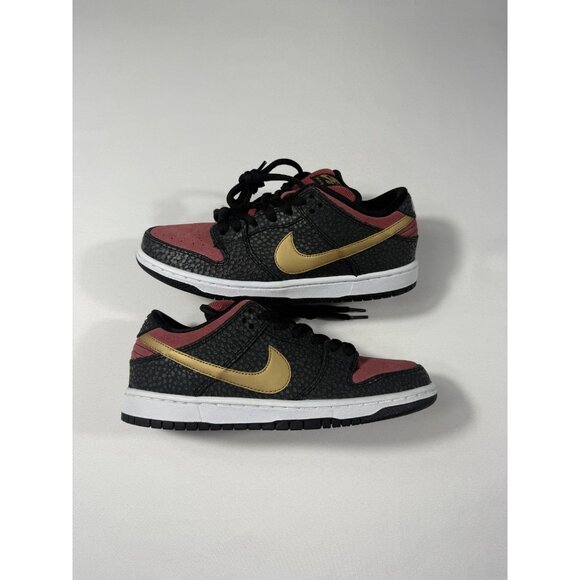 New Nike SB Dunk Low Walk Of Fame Shoes Mens Size 7 Black Red 504750-076